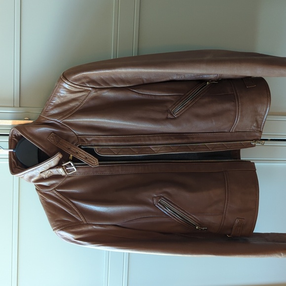 Massimo Dutti flight leather jacket - Picture 1 of 12